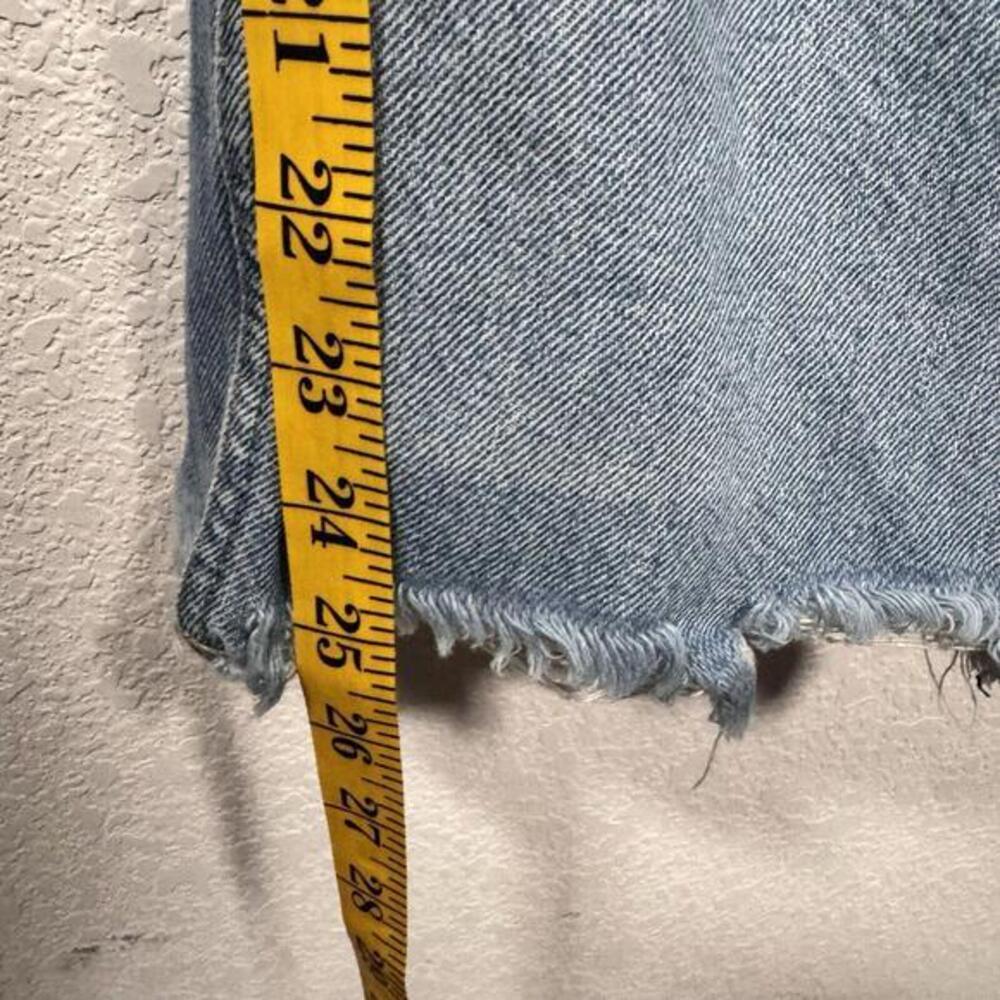 We the Free People Wide Leg‎ Cropped Jeans Distressed Button Fly Size 31 - Picture 6 of 8